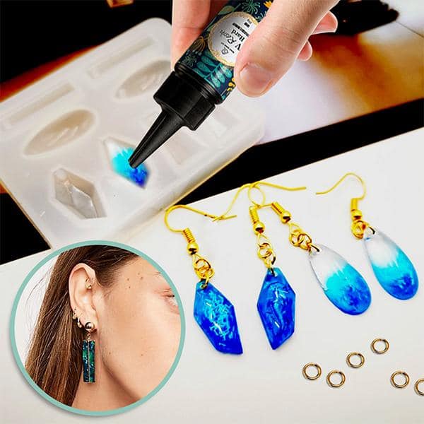 Juvelierizstrādājumu sveķu auskaru komplekts - Image 2