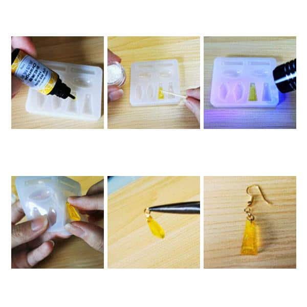 Juvelierizstrādājumu sveķu auskaru komplekts - Image 3