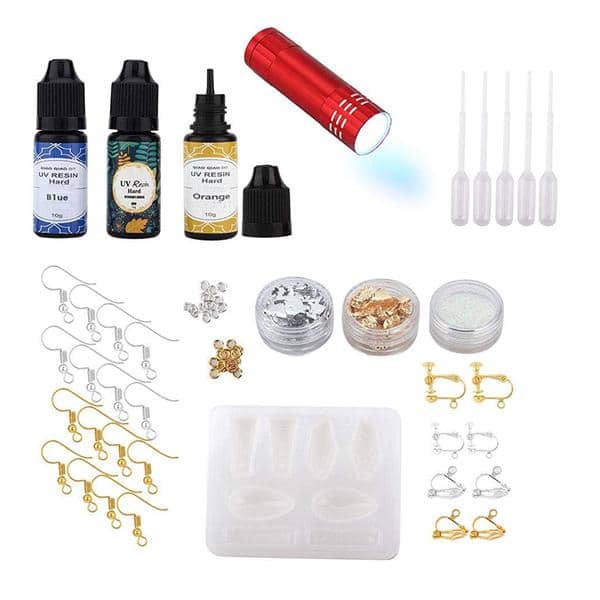 Juvelierizstrādājumu sveķu auskaru komplekts - Image 4